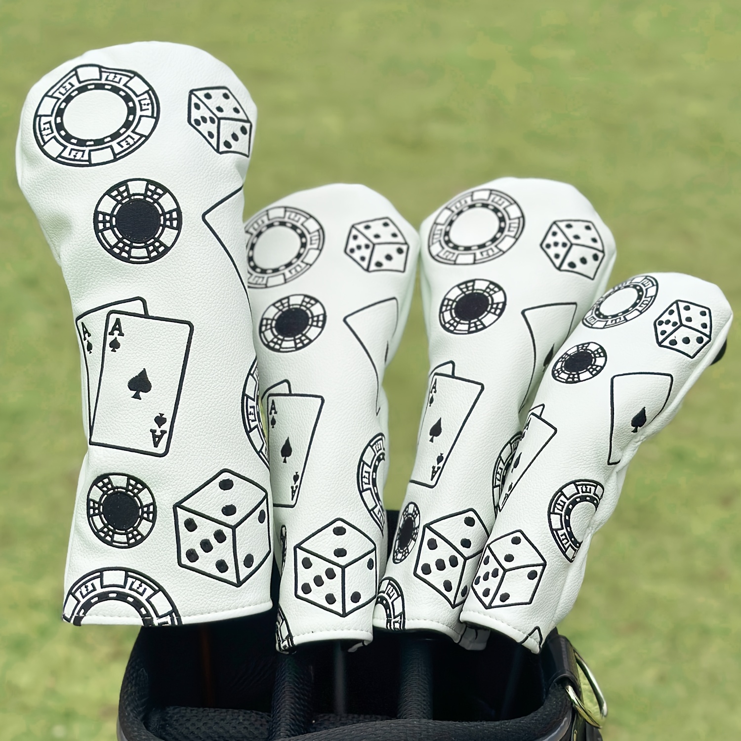 Golf Equipment Suppliers - 1pc/4pcs Driver/Fairway/Hybrid Headcover-Poker Chips Golf Club