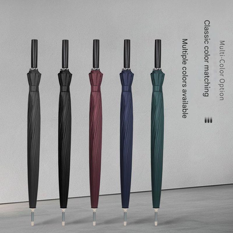 Golf Umbrella Large - ﻿ 24 Bone Reinforced Black Glue
