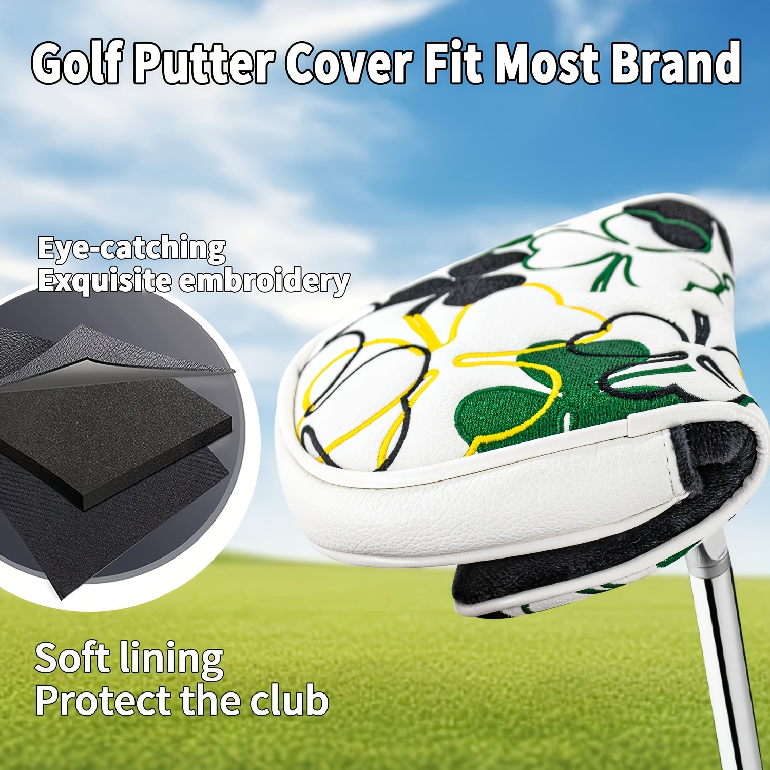 1pc PU Golf Putter Cover with  - огляд і ціна Golf Equipment Suppliers