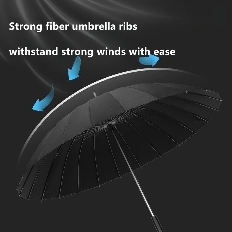 24 Bone Reinforced Black Glu - огляд і ціна Golf Umbrella Large