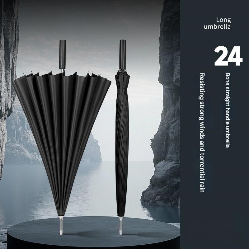  24 Bone Reinforced Black Glu - огляд і ціна Golf Umbrella Large